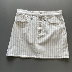 Madewell Stretch A-Line Mini Skirt in Pompano Stripe​​​​